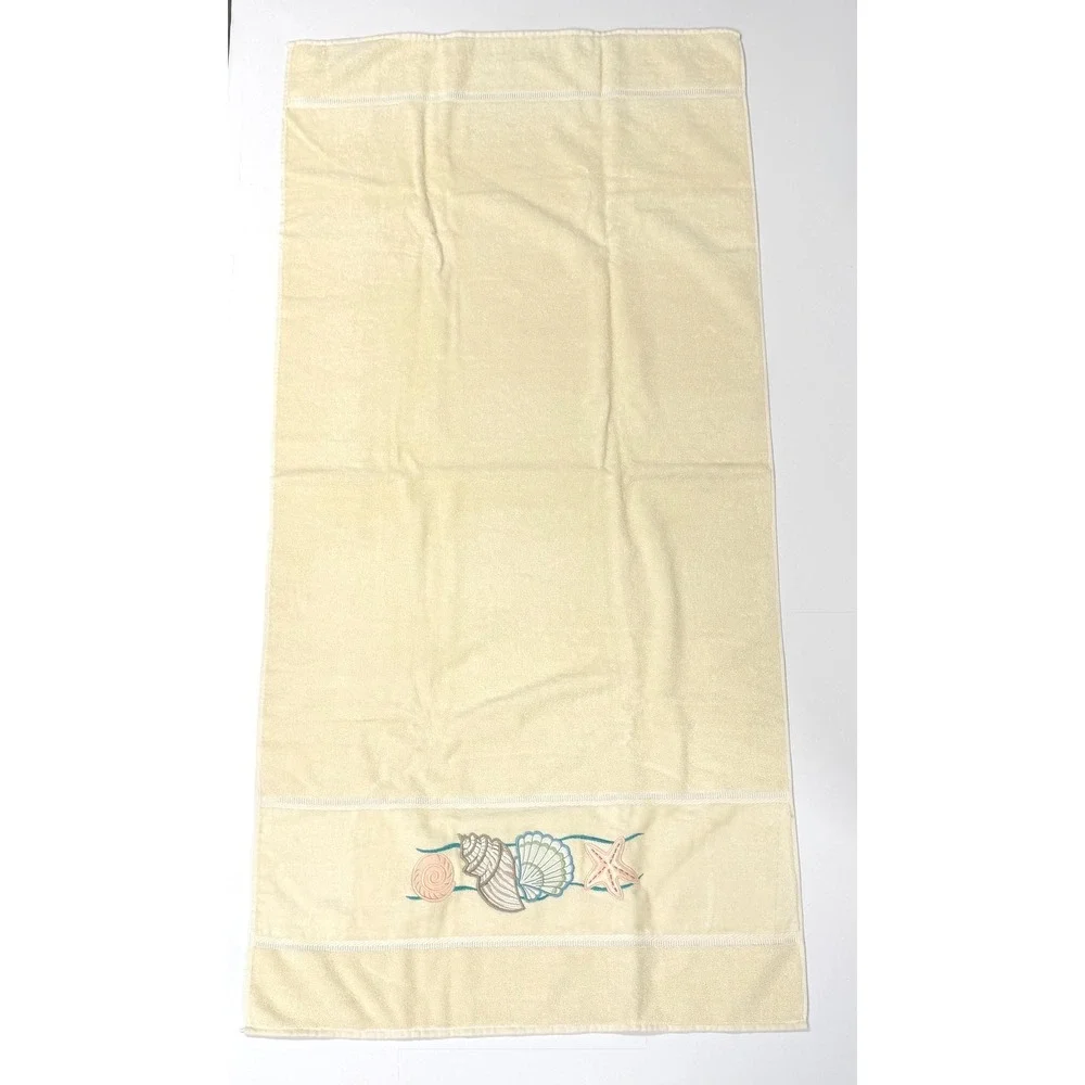 Vintage Seashell embriodered towel set